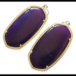Kendra Scott purple jade Danielle earrings